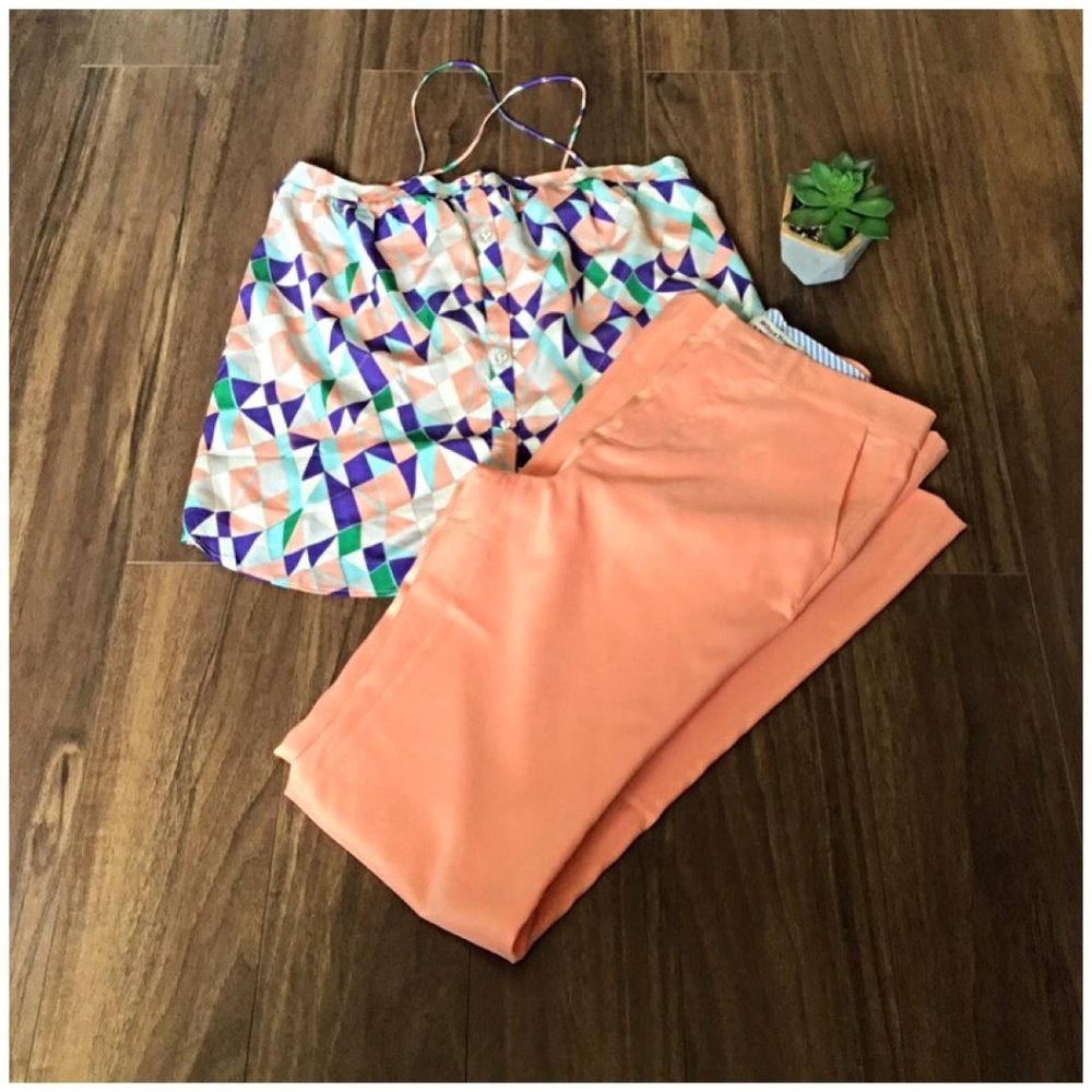 JEALOUS TOMATO Nordstrom Vintage Peach Flare Pants - Picture 2 of 3